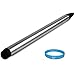 Silver Dual Tip Aluminum Stylus Pen for Toshiba Thrive 10.1-Inch 32 GB Android Tablet AT105-T1032 + SumacLife TM Wisdom Courage Wristband