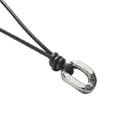 FOSSIL  JF85271040 Herren Kette Edelstahl Leder schwarz 45 cm + 5 cm Verlängerung