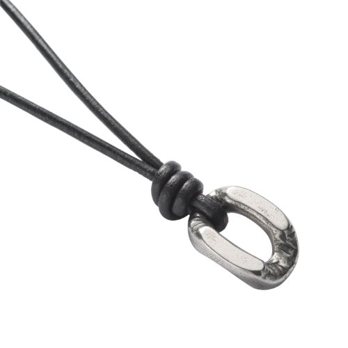 FOSSIL  JF85271040 Herren Kette Edelstahl Leder schwarz 45 cm + 5 cm Verl&auml;ngerung Preisvergleich