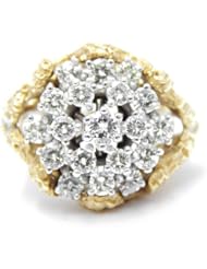 14k Two-Tone Gold Nugget Style Diamond Ring Set ( 2.00 CTTW, G-H Color, VS2-SI1 Clarity )