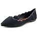 Mia Amari Women Pointed Toe Suede Blue Flats