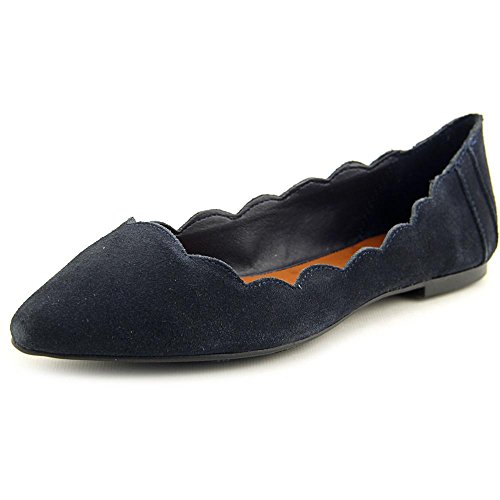 Mia Amari Women Pointed Toe Suede Blue Flats