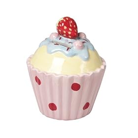 Ceramic Strawberry Cake Money Bank