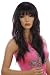 Long Black Wavy Wig with Bangs | Ashlee Simpson Style | Available also in Blonde and Auburn