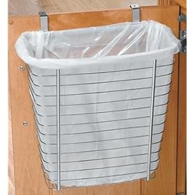 Axis Over the Cabinet Waste Storage Basket (Chrome) (14H x 12.25W x 7D) by InterDesign