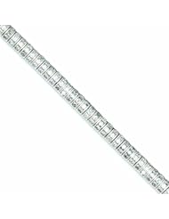 Genuine .925 Sterling Silver Cz Bracelet 23.9 Grams . 100% Satisfaction Guaranteed.