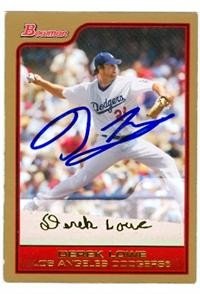 Derek Lowe Autographed/Hand Signed Baseball Card (Los Angeles Dodgers) 2006 Bowman