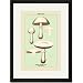 Black Framed/Matted Print 17x23, Edible Fungi: Horse Mushroom