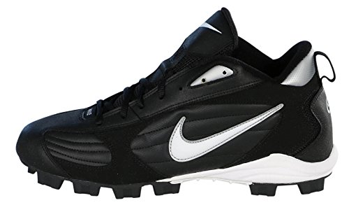 NIKE Keystone Low Mens Athletic Baseball Rubber Cleats-Black/White-8 Apparel Accessories Shoes 