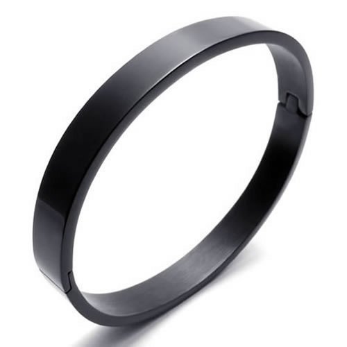 Konov polished stainless steel bangle cuff bracelet, un…