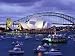 Opera House and Sydney Harbour Bridge with Crowded Harbour on New Years Eve, Sydney, Australia Photographic Poster Print by Christopher Groenhout, 64x48