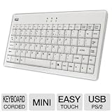 Adesso Mini USB Keyboard with PS/2 Adaptor ( White)
