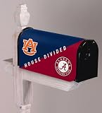 Alabama and Auburn House Divided Magnetic Mailbox Cover