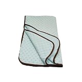 American Baby Company Minky Dot Cradle Comforter with Chocolate Trim, Blue by American Baby Company