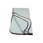 American Baby Company Minky Dot Cradle Comforter with Chocolate Trim, Blue