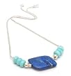 Lapis lazuli and amazonite pendant necklace, 'Harmony'
