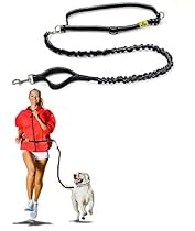 Best Quality Hands Free Dog Leash By Hertzko  Enjoy the Extra Freedom While Walking, Running or Hiking with Your Dog  Strong, Durable and Weather Resistant (48 inches Bungee)

