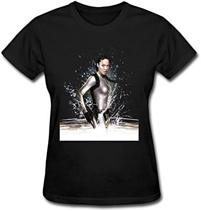 HGNCO Women 100% Cotton Lara Croft Tomb Raider Custom Tshirts Black S
