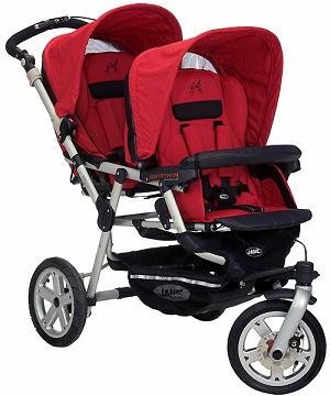 Jane Red PowerTwin Double Twin Stroller Buggy