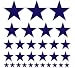 Set of 30 - Dark Blue Navy Stars Vinyl Wall Graphic Decals Stickers