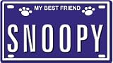 SNOOPY Dog Name Plate for Dog House. Over 400 Names Availaible. Type in Name Dog Plate in Search. Your Dog Name will show up.