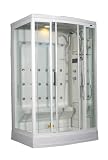 Aston Steam Shower, 52 x 39 x 85, 24 Massage Jets, White