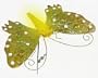 Solar Lights - Butterfly Set of 2 (Yellow) (22" High)