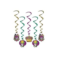 Mardi Gras Foil Hanging Swirl Cutouts