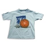 Mis Tee V-Us - Boys Short Sleeve Basketball Shirt, Light Blue