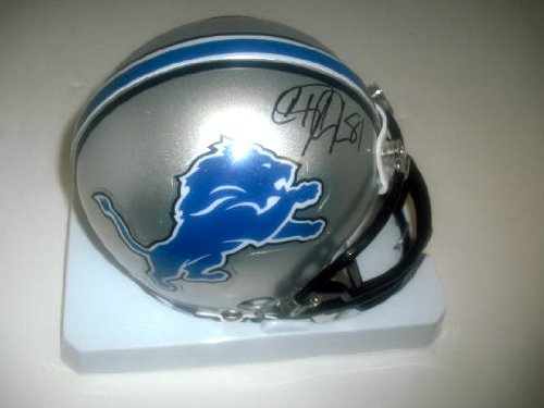 Calvin Johnson Detroit Lions Hand Signed Autographed Mini Football Helmet
