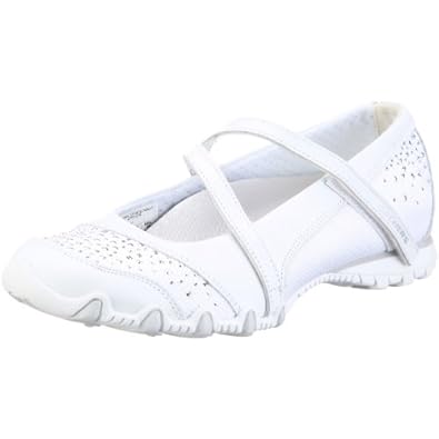 Amazon.com: Skechers Women's Bikers-Go Glam Sporty Mary Jane,White,6.5 M US: Shoes