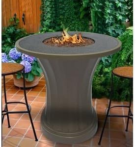 California Outdoor Concepts 7651-SG-PG1-N-A Rodeo Balcony Height Fire Pit-Sage-Diamond White Glass-Without Granite