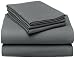 Pinzon 190-Gram Velvet Flannel Queen Sheet Set, Charcoal