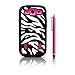 Galaxy S3 Case, MagicMobile® Dual Hard Heavy-Duty Plastic Protective Case for Samsung Galaxy S3 / I9300 Hybrid White and Black [Zebra-Pattern] Rugged Silicone Armor Impact Shockproof Cover [Rose Pink]