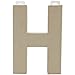 Darice 2862-H Paper Mache Letter - H - 8 x 5.5 x 1 inches
