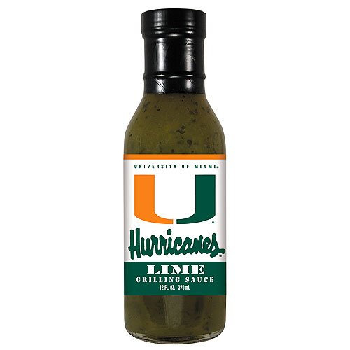 Miami Hurricanes NCAA Lime Grilling Sauce - 12oz by Hot Sauce Harry