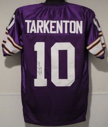 Fran Tarkenton Autographed Minnesota Vikings Purple Jersey w/