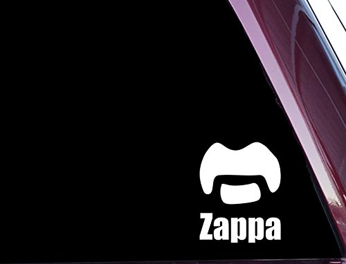 Zappa Moustache - High Quality Precision-Cut Vinyl Decal (NOT PRINTED) (White)