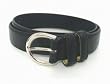 Women's 1' Skinny Jean Black Leather Belt