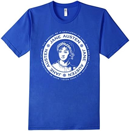 Jane Austen T-Shirt - Male XL - Royal Blue