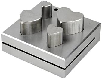 4 Piece HEART SHAPED Disc Cutter Punch Tool
