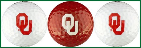 University Of Oklahoma Sooners Ncaa College Sports Golf Balls 3 Piece Gift Set