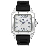 Swiss Legend Mens St. Tropez Collection Square White Dial Watch #SL-40067-22 by Swiss Legend