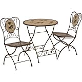 41ISXOYSNfL. SL160  Auctions   *PEWTER Wrought Iron Bistro Chairs PATIO BISTRO CHAIR SET