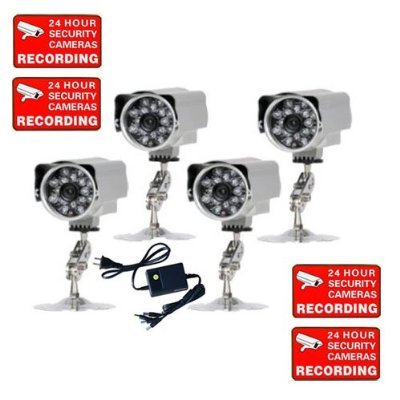 VideoSecu 4 pack video security camera kit 1/4