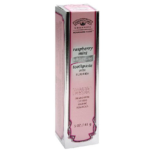 Nature's Gate Organics Whitening Toothpaste, with Fluoride, Raspberry Mint, 5 oz (141 g) (Pack of 3)