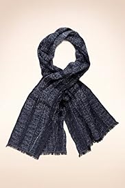 Autograph Cotton Rich Metallic Checked Lightweight Scarf with Wool