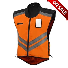 Motorcycle Vests - Vega Orange Motorcycle Safety Vest MV91120: Sports &amp; Outdoors