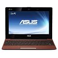Asus X101H 25,7 cm (10,1 Zoll) Netbook (Intel Atom N570, 1,6GHz, 1GB RAM, 320GB HDD, Intel 3150, Win 7 Starter) rot