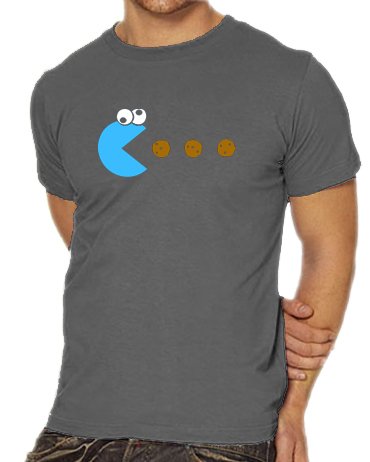Touchlines Herren T-Shirt Cookie - Pacman, darkgrey, S, B1841-Darkgrey-S Preisvergleich
